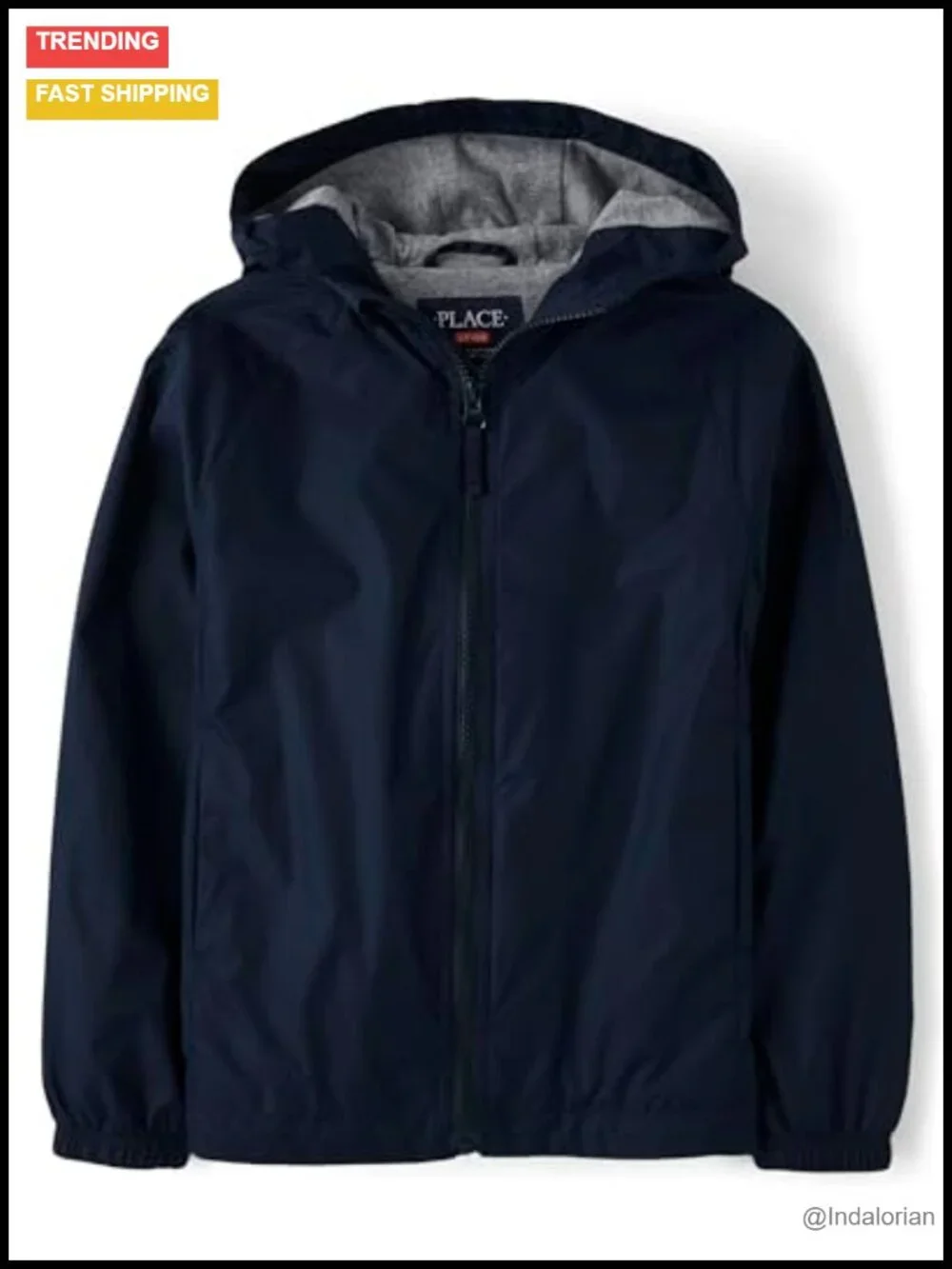 Boys Windbreaker Jacket Water-Resistant Nylon Full Zip